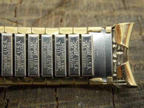 Vintage NOS Unused Rolled Gold Plate Expansion Watch Band Speidel USA 14mm - 第 3/4 張圖片