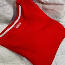 TEK GEAR Fleece Like Base or Warm Layer Pullover Shirt Holiday RED Size PXL