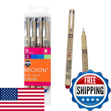 SAKURA Pigma Micron Fineliner Pens - Archival Colored Ink Pens - For Writing, Dr