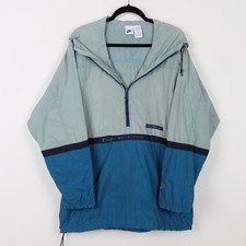 Vintage 90s NIKE Color Block Pullover Hoody Drawstring Athletic Track Hoodie XL