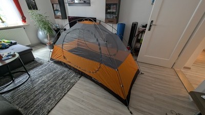 Camping Zelt   Ultraleicht 1-Personen Zelt  Campingzelt Bessport Orange 