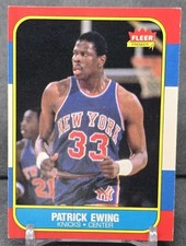 PATRICK EWING 1986 Fleer Basketball #32 Rookie Card RC KNICKS CENTER - RARE FIND