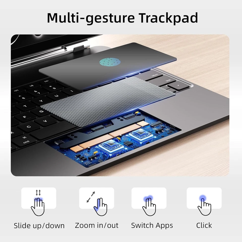 🔥iPad PRO 13" M5 2025  & M4 2024 Black Magic Keyboard Case-Backlit Magnetic-NEW - Image 3 of 4