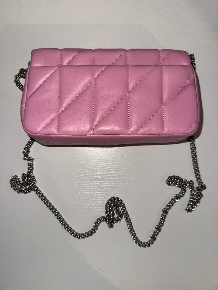 Tabby Crossbody Wristlet With Pillow Quilting - PINK - Image 3 of 4