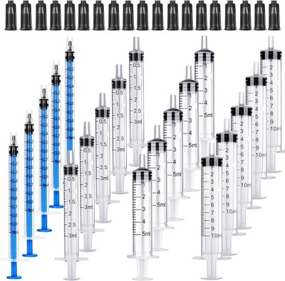 20Pack 1ml / 3ml / 5ml / 10ml Syringe Without Needle - Small Plastic Syringes