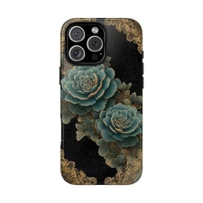 Phone Ink - Case for iPhone, Samsung, Pixel - Art Nouveau Ornate Gold Floral