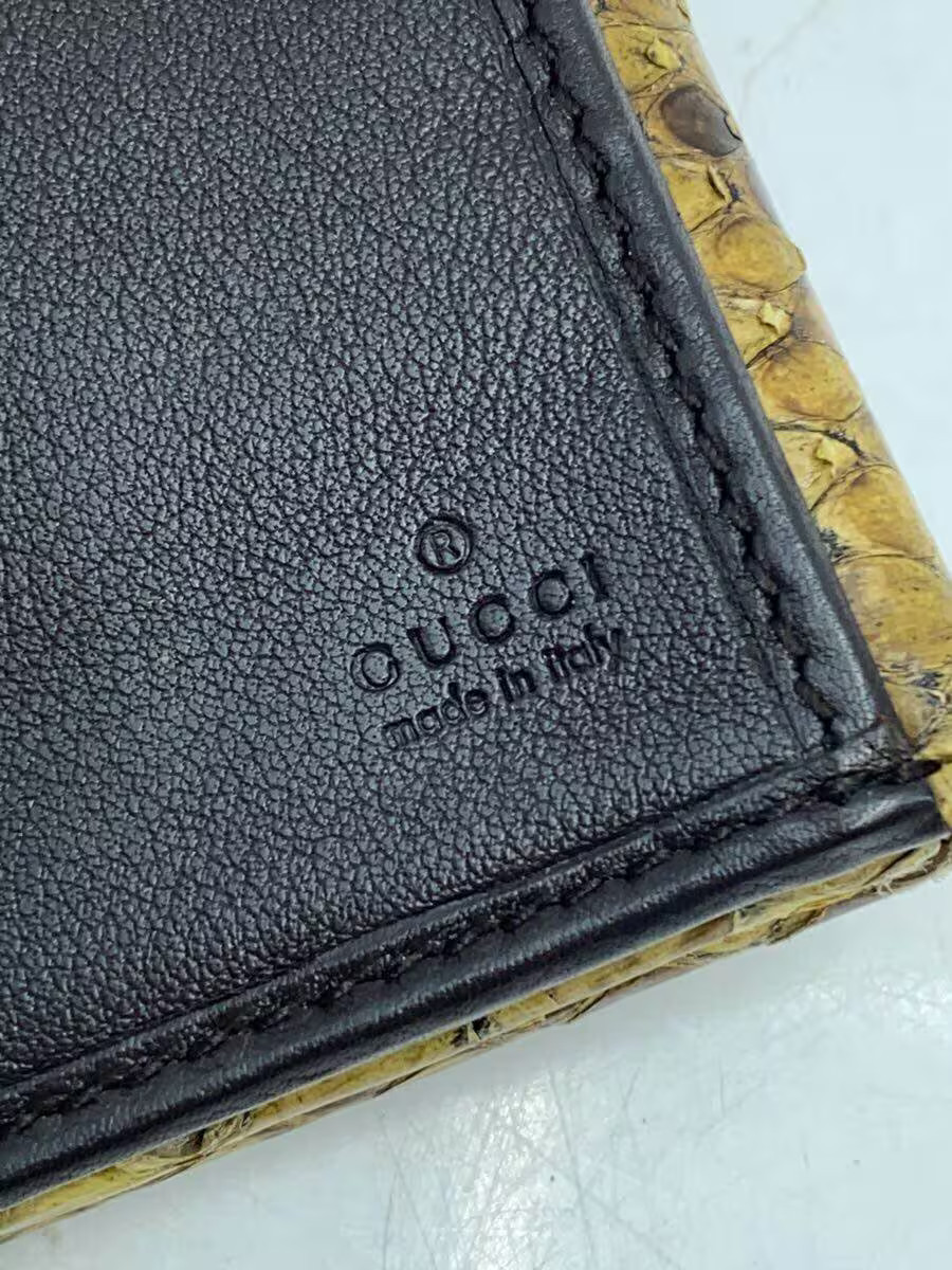 GUCCI Long Wallet Stirrup Python Leather BEG Wome… - image 3