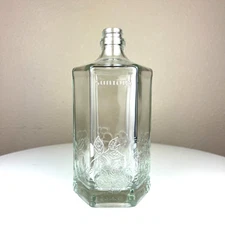 Suntory Roku Japanese Gin Empty Bottle Embossed Floral Botanical Craft Decor Bar