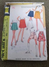 Vintage McCalls's 2348 Spódnica Wzór do szycia Rozmiar talii 25,5" Rozmiar bioder 36 cali