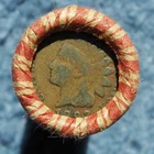ROLL OF WHEAT CENTS WITH SOME INDIAN HEADS 1893 & 1900