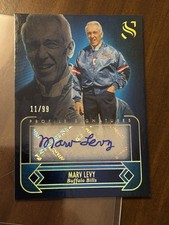 🦬 🏈 2025 Silhouette Profile Signature Marv Levy Auto 11/99 🦬 🏈