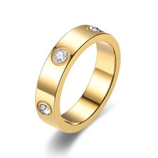 Ladies Men Designs Jewellery Gifts Stainless Steel Ring Band Diamonds Gifts