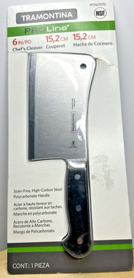 Tramontina ProLine 6'' Chef's Cleaver Stain Free High Carbon Steel New In Package