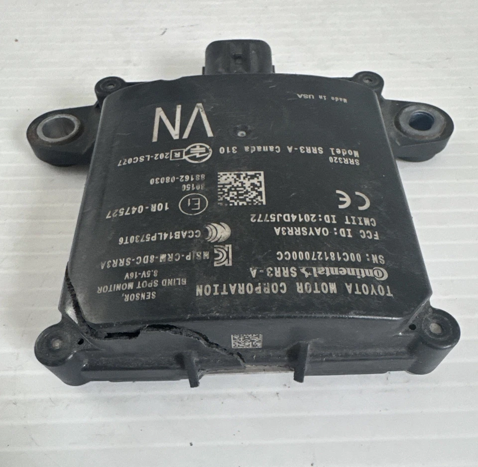 2017 - 2020 Toyota Sienna Blind Spot Radar Sensor 88162-08030 OEM K0047 - Image 3 of 4