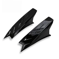 1 Pair Punk Style Decorative Stylish Horns for Motorcycle Helmets Bright black 