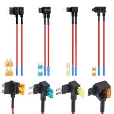 8 Pack 4 Types 12V Car Add-a-Circuit Fuse Tap Adapter,Standard Mini Micro2 and