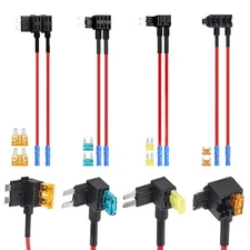 8 Pack 4 Types 12V Car Add-a-Circuit Fuse Tap Adapter,Standard Mini Micro2 and