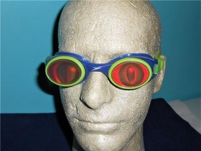NOS New Limited Edition Speedo LIZARD Eye 3D Holowonder Swim Goggles Too Cool!