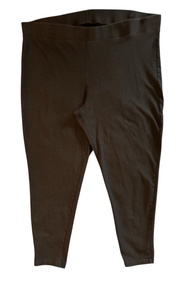 Pantalones Legging Torrid 4 Negros Mezcla Algodón Tejido Tiro Alto Largo Completo, Talla 4X 26 Foto 4 de 4