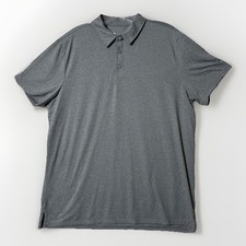 All In Motion Polo Shirt Mens Large Gray Golf Performance School Outdoor Golf