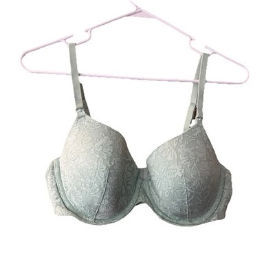 Auden Women's Full Coverage green lace Lightly Lined T-Shirt Bra 38C nursing