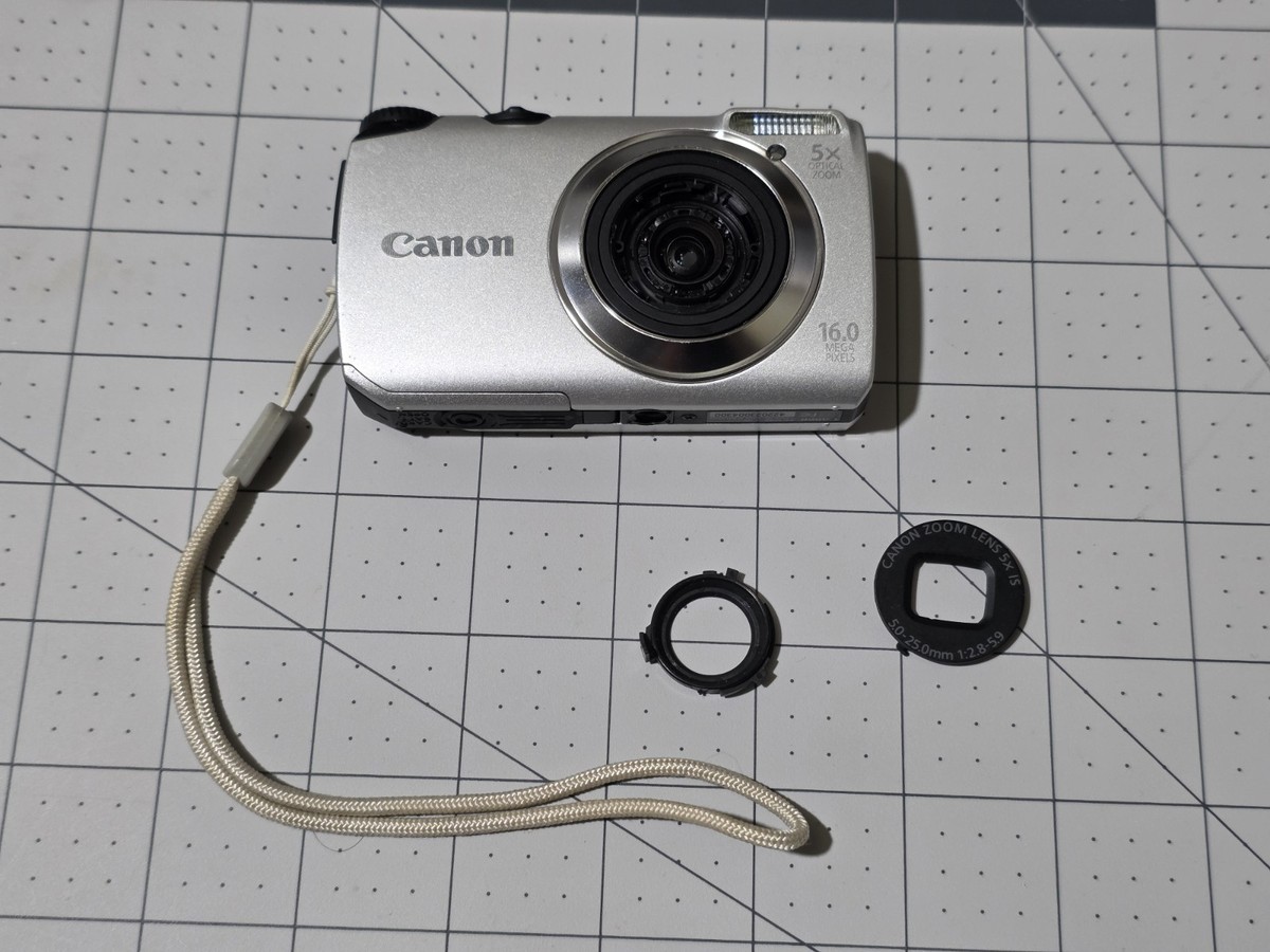 Canon PowerShot A3300 IS HD Digital Camera, Silver. AS-IS