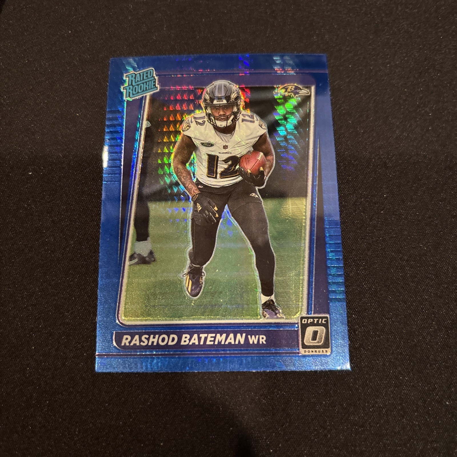 2021 Panini Donruss Optic Rated Rookie Rashod Bateman #210 Blue Hyper