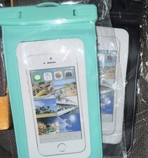 NWT Cellphone Lanyard Bag Adjustable Strap Lot Of 2 Blank And Aqua