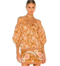 SPELL Anne Tunic On or Off the Shoulder Mini Dress, XXS, Free Shipping 