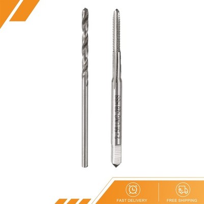 Tap and Drill Bit Set - 2-56 UNC Straight Flute Thread Tap 1.8mm Drill Bit