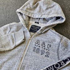 Y2K Abercrombie Fitch Mens Marl Muscle Fit Full Zip Hoodie Size Small 1B4333
