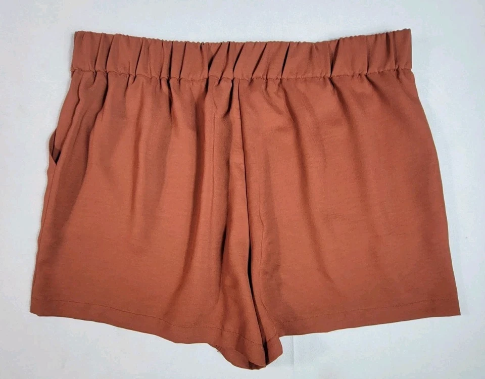 Pantalones cortos Nine West tiro medio para mujer talla XL naranja quemado Foto 2 de 4