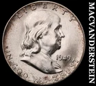 1949-S Franklin Half Dollar - FBL ; Heavy Die Polish - Ch Brilliant Unc  #J8747