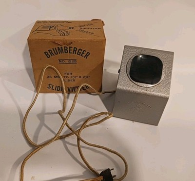 Brumberger Slide Viewer No. 1225 for 35MM to 2 3/4'' × 2 3/4'' SLIDES (WORKS!)