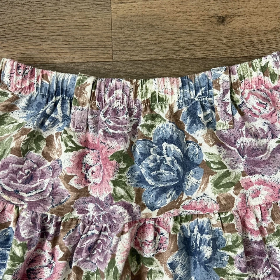Falda Floral Vintage KARI Niñas - Azul/Rosa/Púrpura - Talla Pequeña 7/8 Foto 3 de 4