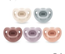 100 Silicone Comfy Orthodontic Pacifiers, 0-6 Months, Pink Fashion, Timeless Co