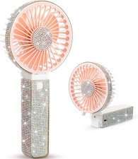 Rhinestone Handheld Fan Crystal Bling Mini Personal Bride Fan