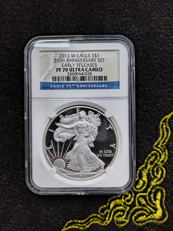 2011 American Eagle 25th Anniversary Set ER NGC MS 70 Top Pop"/W Mint Packaging - Image 4 of 4