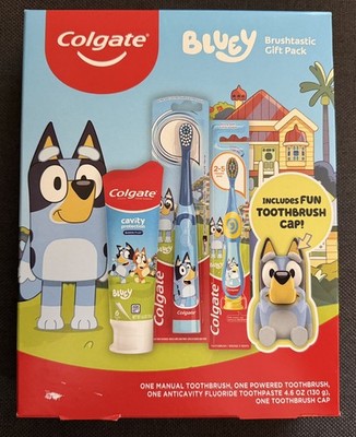 Colgate Bluey Brushtastic 3pc Gift Pack W/Electric Toothbrush Exp 8/2027