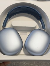 Image of Apple AirPods Max Over-Ear Wireless Bluetooth Mic Blue/Silver