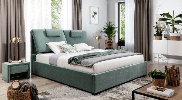 Komplette Schlafzimmer Garnitur 3Tlg Doppelbett Designer 2X Nachttische-image