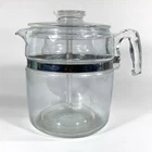 Vintage Pyrex Flameware Glass 9-Cup Stovetop CoffeePercolator #7759-B Incomplete