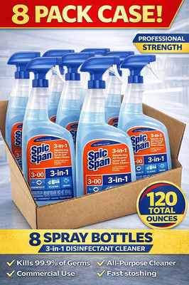 P&G Pro Spic & Span Disinfectant Cleaner 32oz 8 Pack Commercial 58775