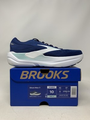 Women's Brooks Ghost Max 3, Navy/Peacoat/Clearwater, 10 D Wide US