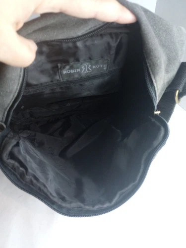 Robin Ruth Black With British Flag Canvas Messenger Crossbody Bag Shoulder Strap - Picture 6 of 8