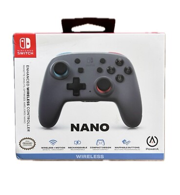 PowerA Enhanced Nano Wireless Controller for Nintendo Switch- Gray 