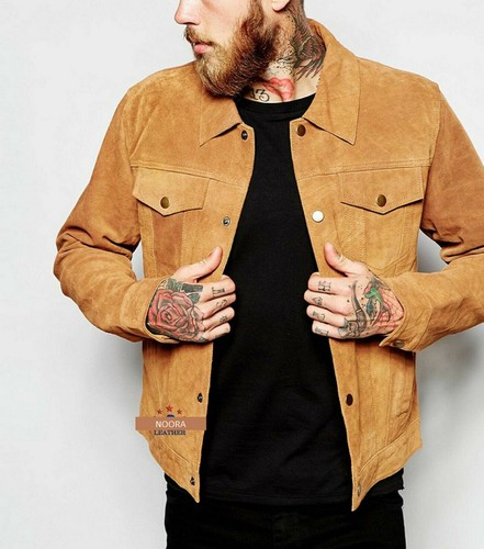 NOORA Men Tan Suede Classic Western 