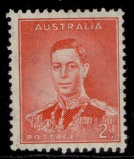 AUSTRALIA GVI SG167, 2d scarlet, M MINT.