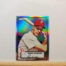 2021 TOPPS Chrome Platinum Baseball Richie Ashburn base REFRACTOR card # 627