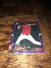 2018 Bowman Chrome Mega Box Purple Mojo Refractor 29/250 D.L.Hall Orioles